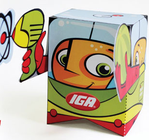 IGA Kids Club package and 3d design, illustrations for website